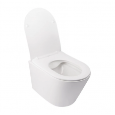 Унітаз підвісний Qtap Swan безобідковий Ultra Quiet з сидінням Soft-close QT16335179W Унітаз підвісний Qtap Swan безобідковий Ultra Quiet з сидінням Soft-close QT16335179W